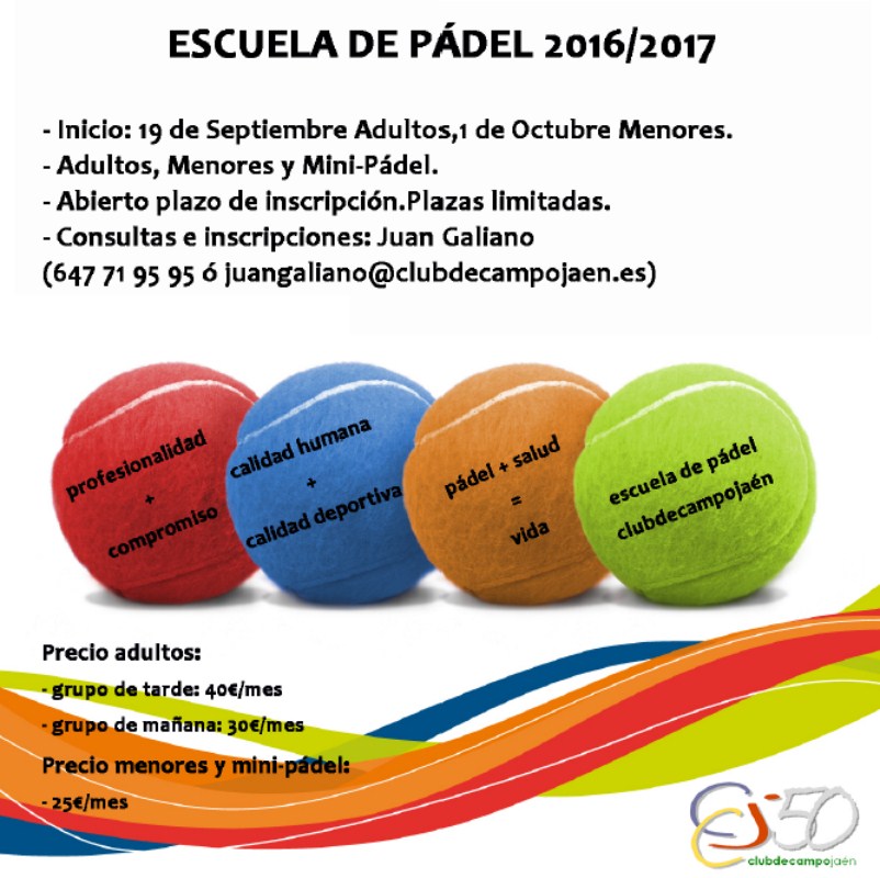 ESCUELA DE PADEL  2016/17